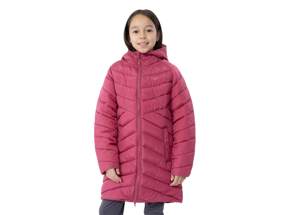 Kurtka dziewczęca 4F ciemny róż